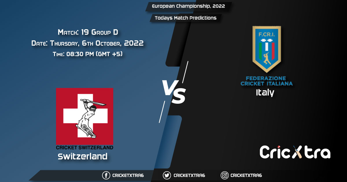 European Championship, 2022, SWI vs ITA Group D - Match 19 Prediction, Fantasy Cricket Tips, Pitch Report and Injury Update