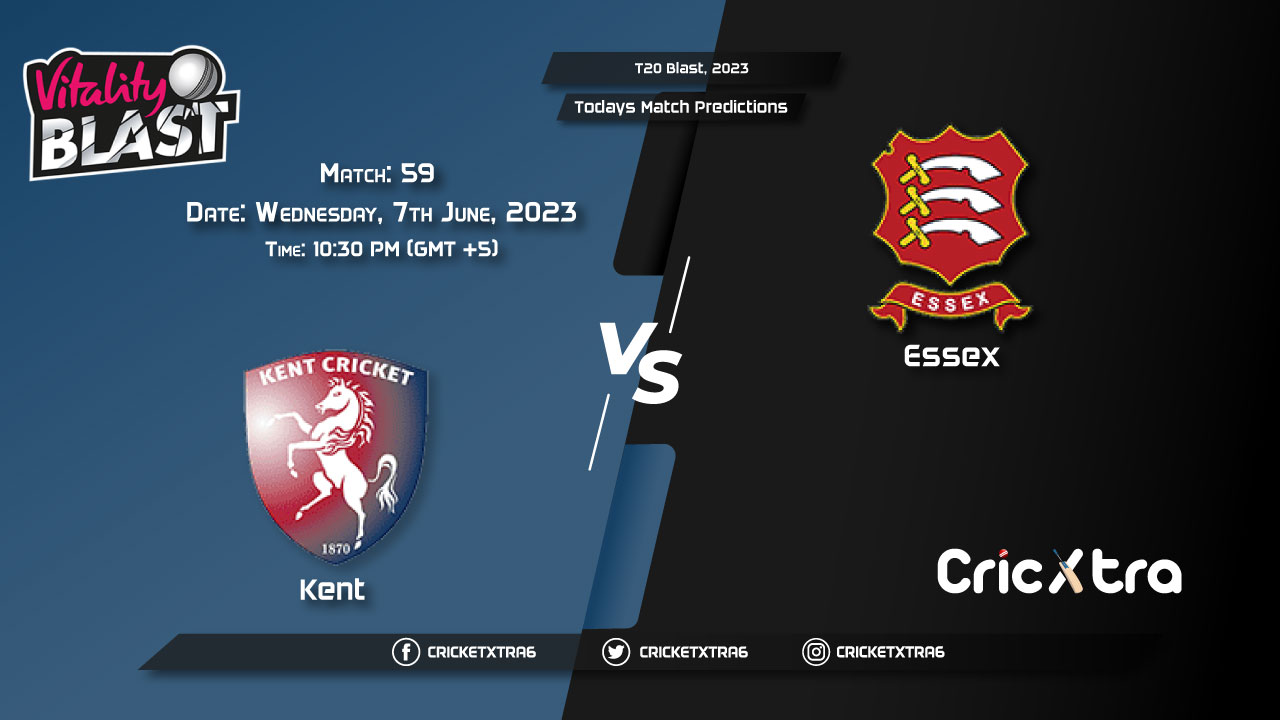 T20 Blast, 2023, KET vs ESS 59th Match Prediction, Fantasy Cricket Tips